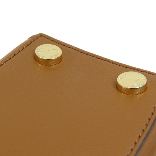 MICHAEL KORS Handbag leather Brown Flower motif studs 2WAY