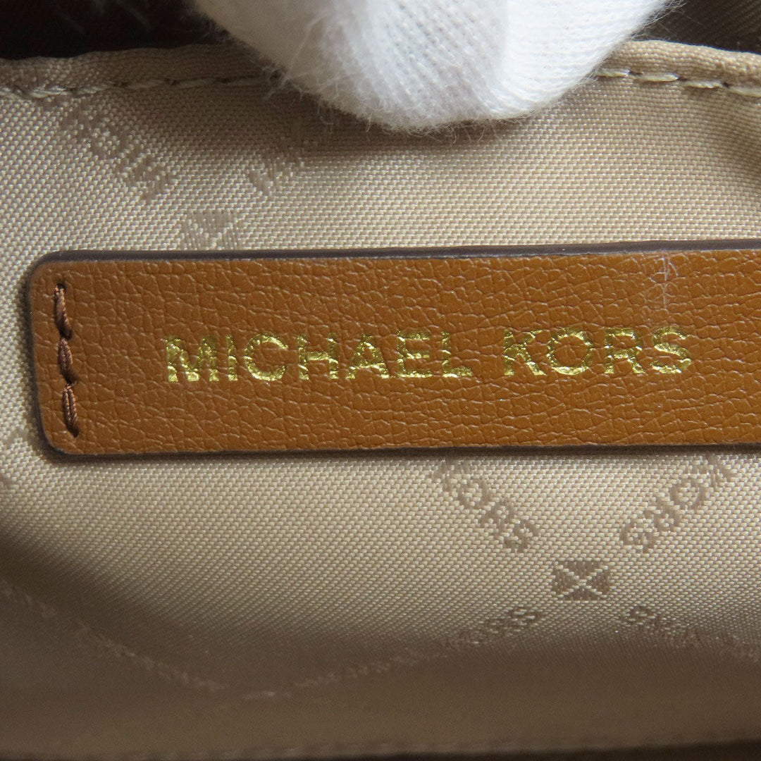 MICHAEL KORS Handbag leather Brown Flower motif studs 2WAY