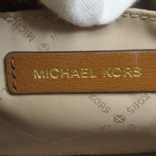MICHAEL KORS Handbag leather Brown Flower motif studs 2WAY