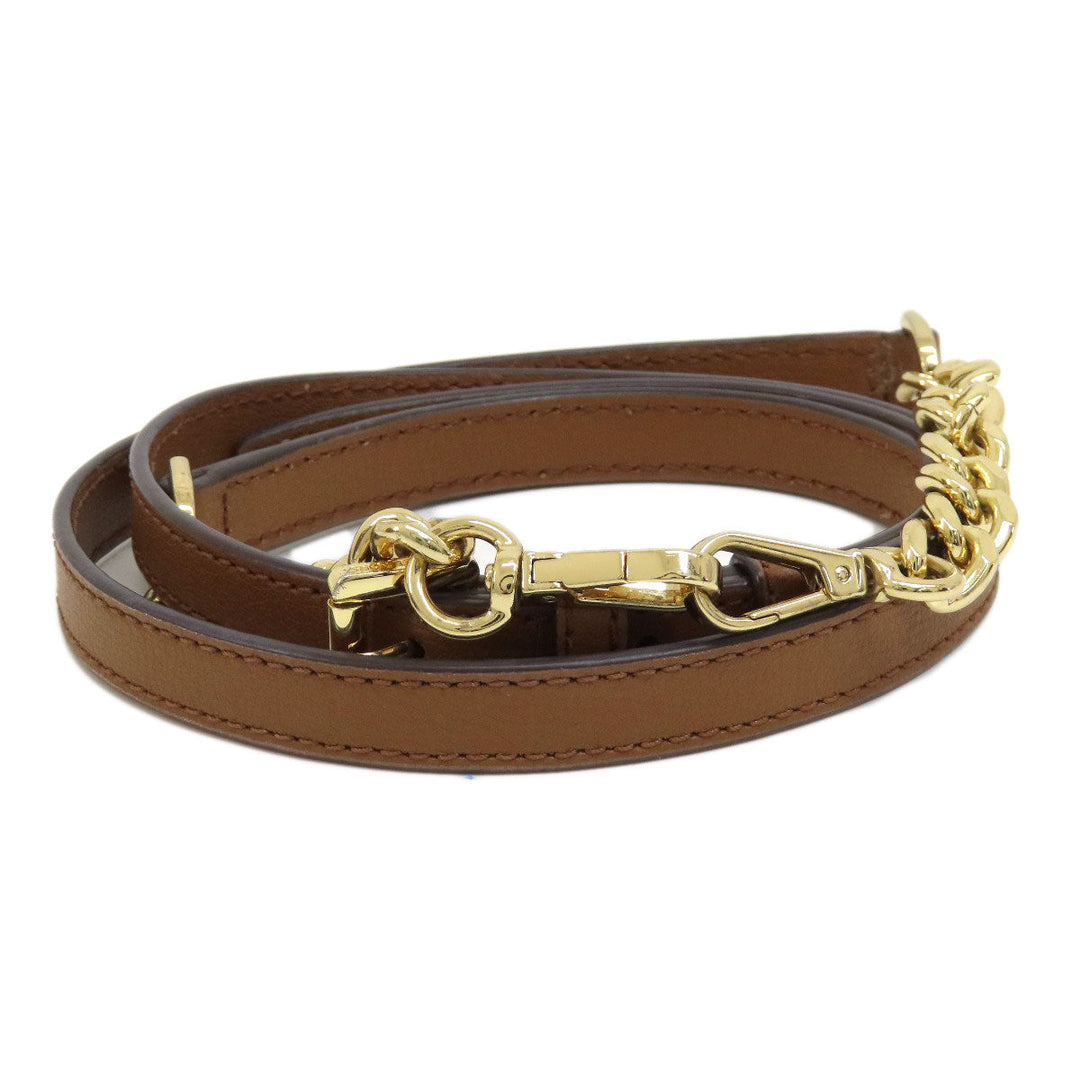 MICHAEL KORS Handbag leather Brown Flower motif studs 2WAY