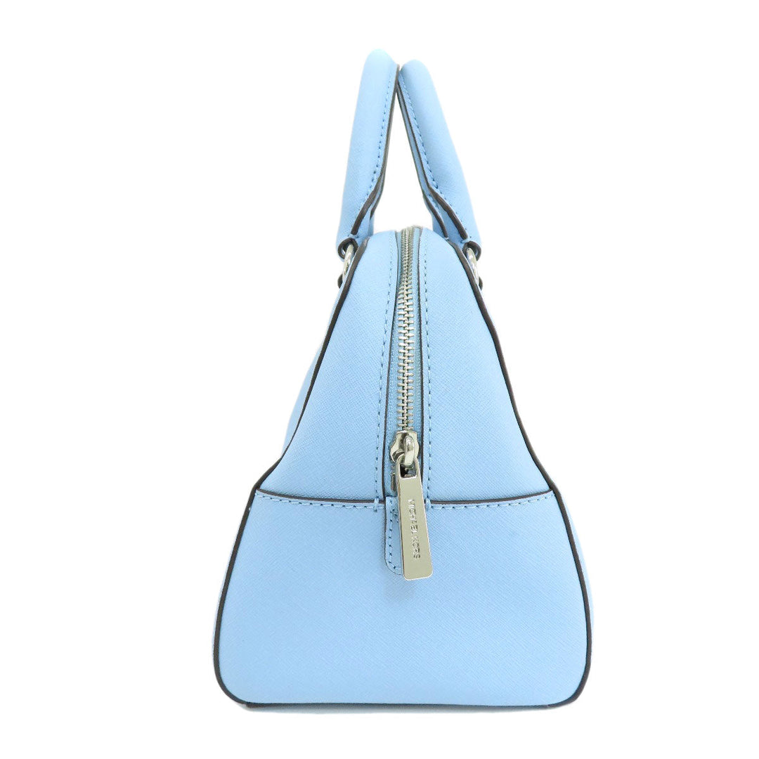 MICHAEL KORS Handbag PVC blue logoMetal 2WAY Women Used Authentic