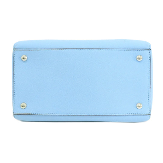MICHAEL KORS Handbag PVC blue logoMetal 2WAY Women Used Authentic