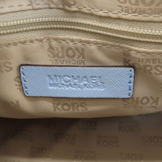MICHAEL KORS Handbag PVC blue logoMetal 2WAY Women Used Authentic
