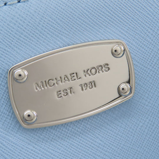 MICHAEL KORS Handbag PVC blue logoMetal 2WAY Women Used Authentic