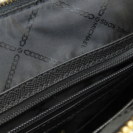 MICHAEL KORS Tote Bag leather black logo Women Used Authentic