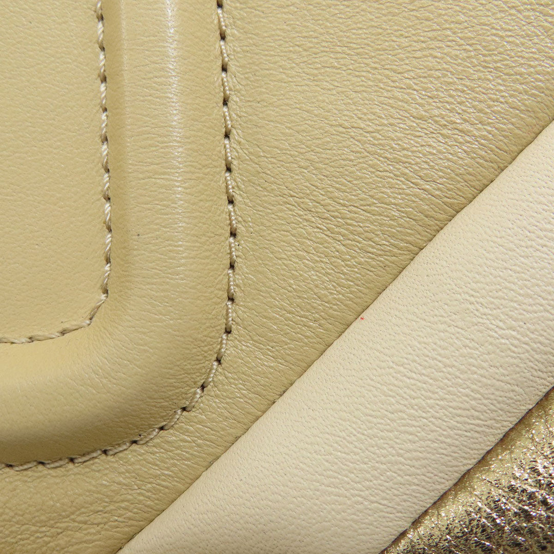 MARC JACOBS Shoulder Bag leather beige double j snapshot Women Used Authentic