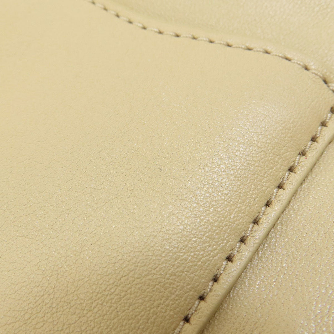 MARC JACOBS Shoulder Bag leather beige double j snapshot Women Used Authentic