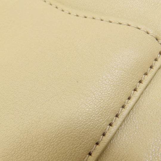 MARC JACOBS Shoulder Bag leather beige double j snapshot Women Used Authentic