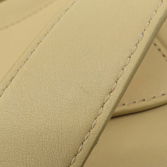 MARC JACOBS Shoulder Bag leather beige double j snapshot Women Used Authentic