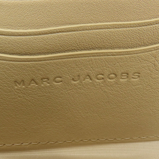 MARC JACOBS Shoulder Bag leather beige double j snapshot Women Used Authentic