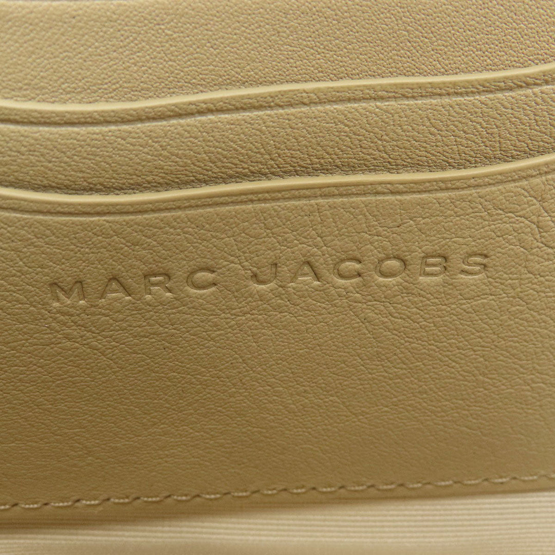 MARC JACOBS Shoulder Bag leather beige double j snapshot Women Used Authentic