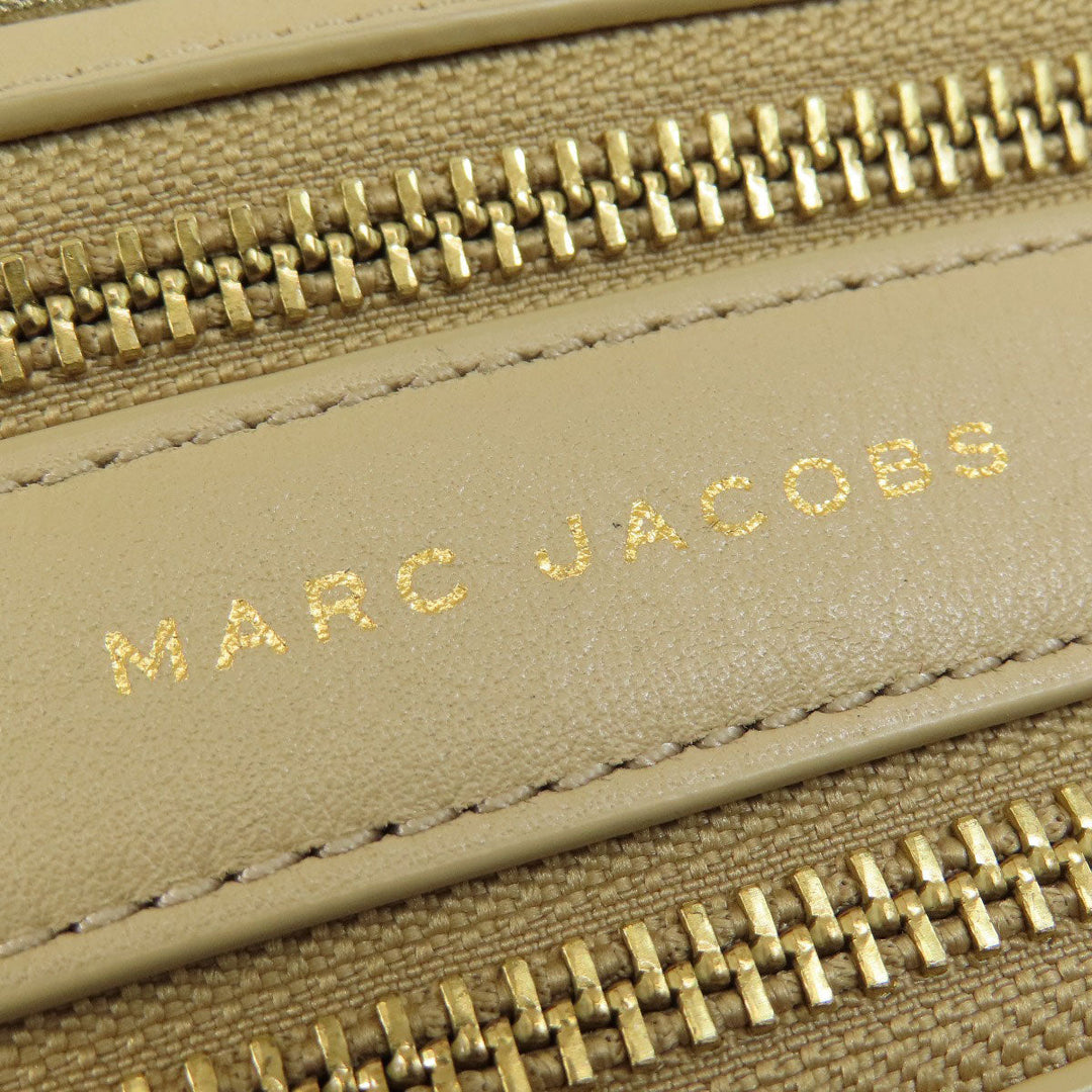 MARC JACOBS Shoulder Bag leather beige double j snapshot Women Used Authentic
