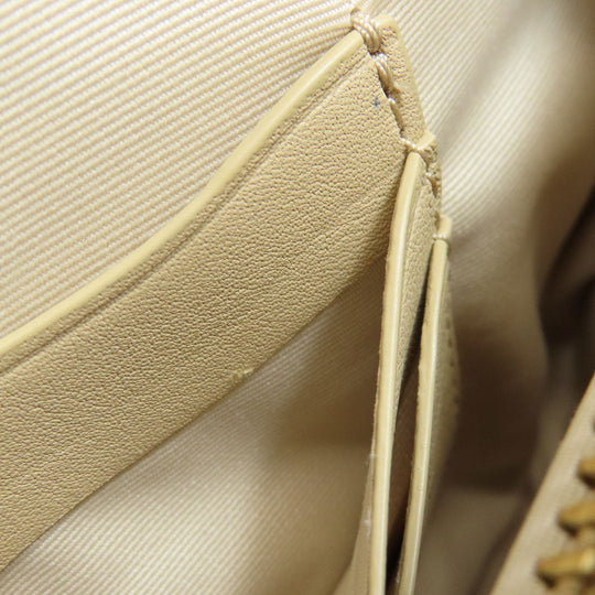 MARC JACOBS Shoulder Bag leather beige double j snapshot Women Used Authentic