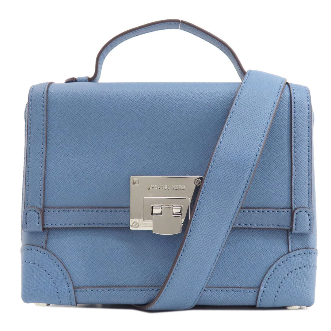 MICHAEL KORS Handbag leather blue 2WAY Women Used Authentic