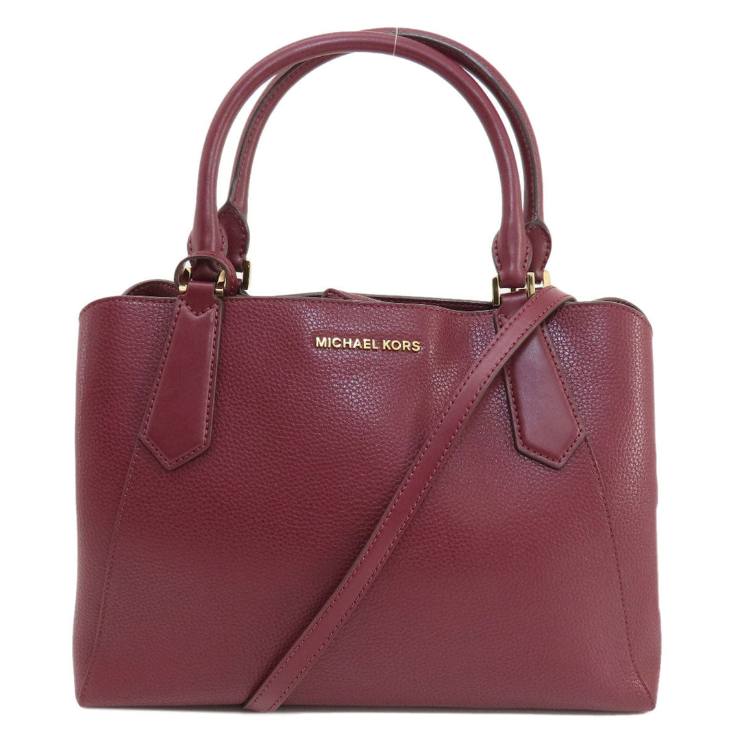 MICHAEL KORS Handbag leather Red 2WAY Women Used Authentic