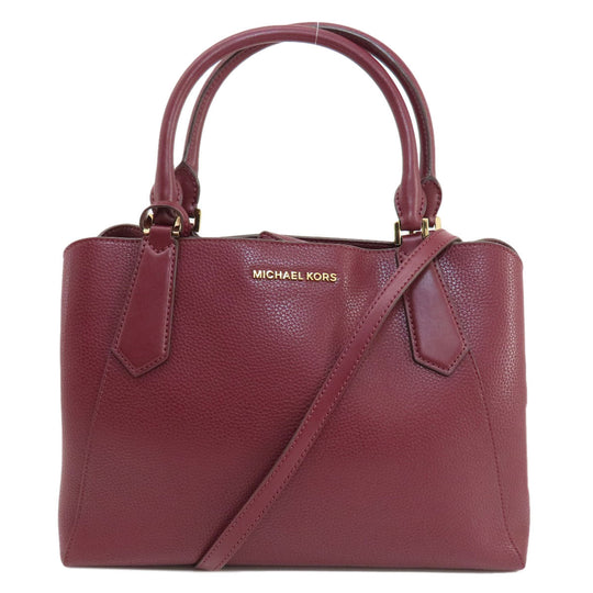 MICHAEL KORS Handbag leather Red 2WAY Women Used Authentic