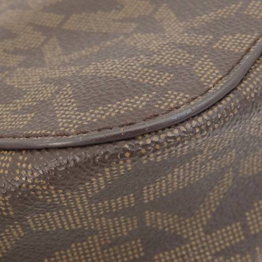 MICHAEL KORS Shoulder Bag Leather, Coated Canvas Brown MK signature Women Used Authentic