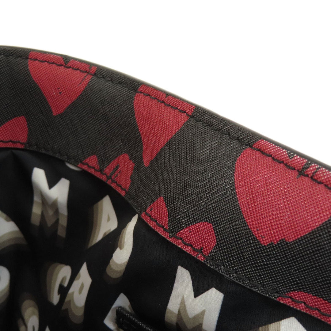 MARC JACOBS Tote Bag PVC black Heart Pattern Women Used Authentic