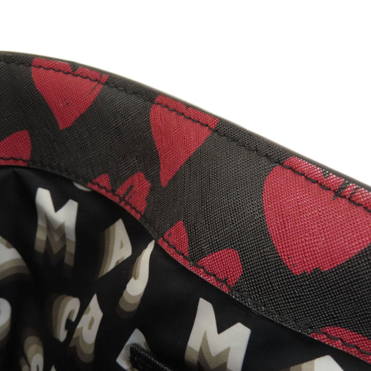 MARC JACOBS Tote Bag PVC black Heart Pattern Women Used Authentic