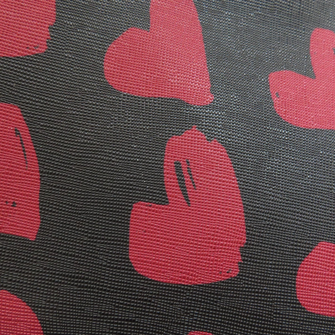 MARC JACOBS Tote Bag PVC black Heart Pattern Women Used Authentic