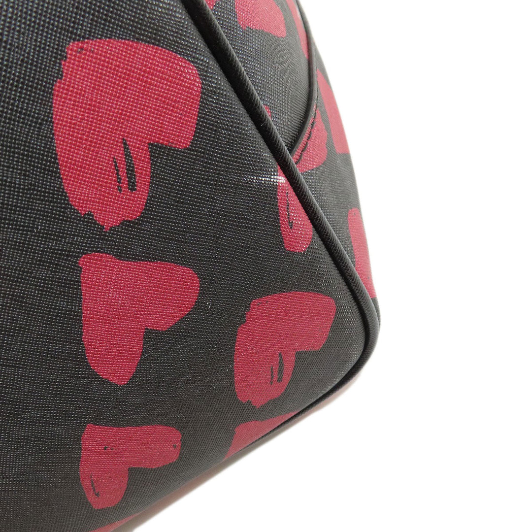 MARC JACOBS Tote Bag PVC black Heart Pattern Women Used Authentic