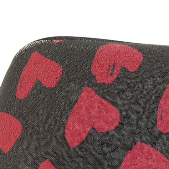 MARC JACOBS Tote Bag PVC black Heart Pattern Women Used Authentic