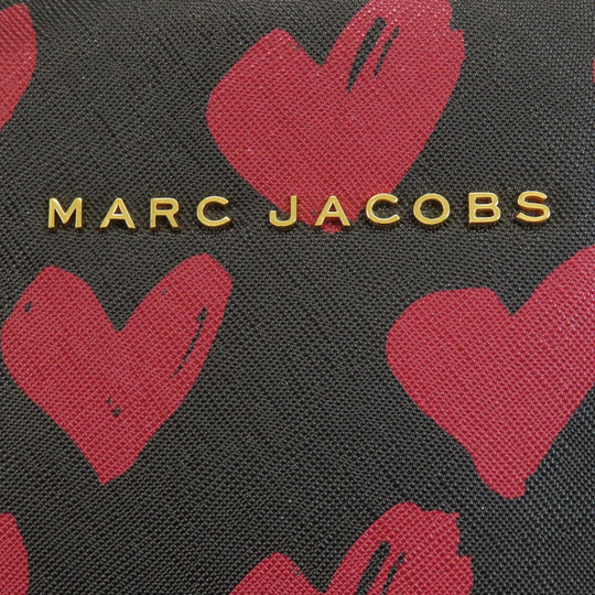 MARC JACOBS Tote Bag PVC black Heart Pattern Women Used Authentic