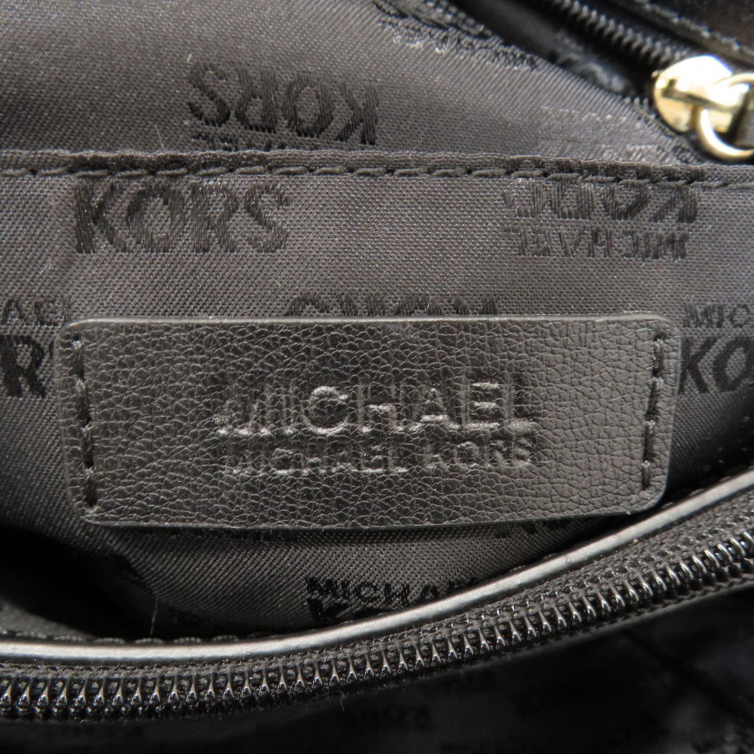 MICHAEL KORS Tote Bag leather black logo Women Used Authentic