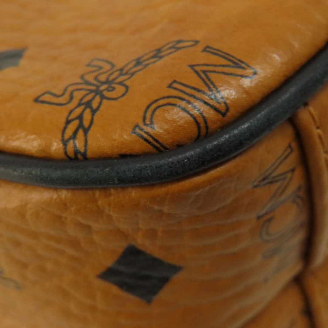 MCM Shoulder Bag leather Brown logo Women Used Authentic