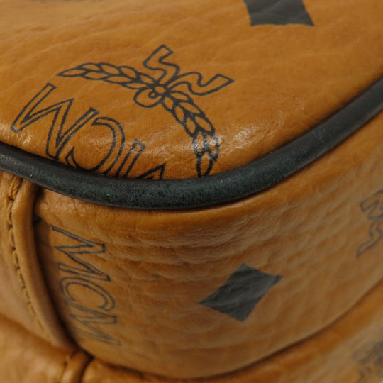 MCM Shoulder Bag leather Brown logo Women Used Authentic