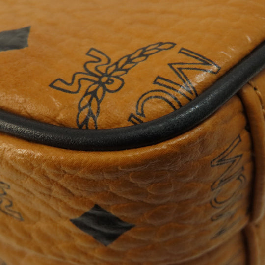 MCM Shoulder Bag leather Brown logo Women Used Authentic