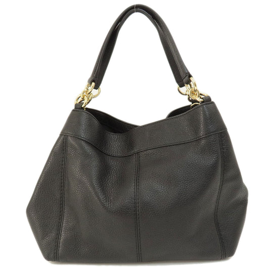 COACH Handbag F28992 leather black logoMetal Women Used Authentic