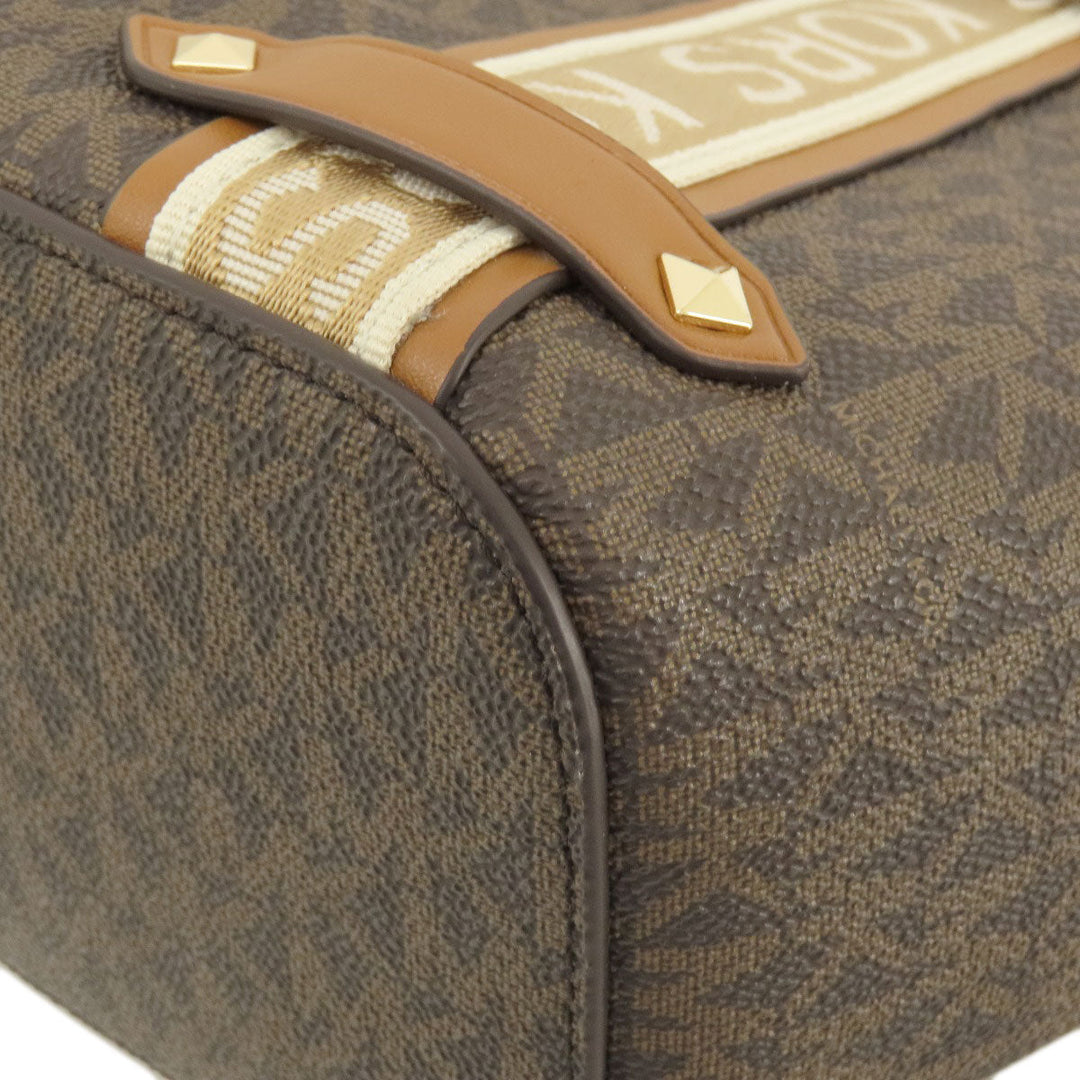 MICHAEL KORS Handbag PVC Brown MK Signature 2WAY