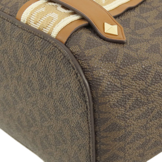 MICHAEL KORS Handbag PVC Brown MK Signature 2WAY