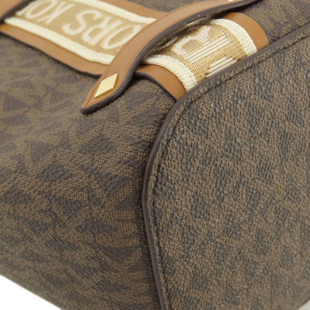 MICHAEL KORS Handbag PVC Brown MK Signature 2WAY