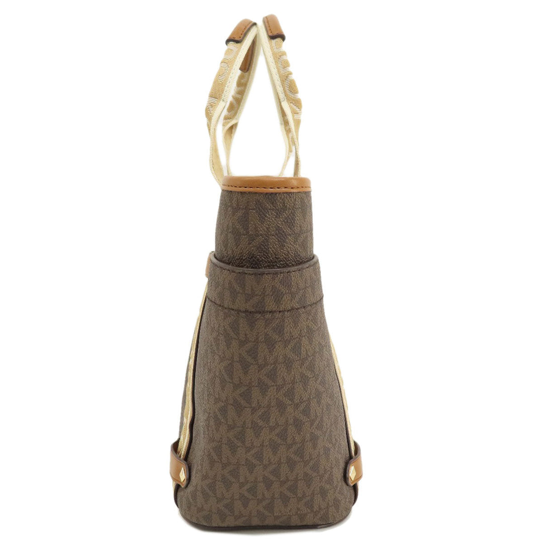 MICHAEL KORS Handbag PVC Brown MK Signature 2WAY