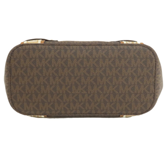 MICHAEL KORS Handbag PVC Brown MK Signature 2WAY
