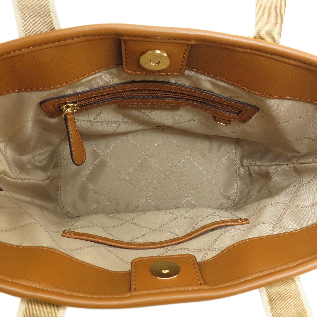 MICHAEL KORS Handbag PVC Brown MK Signature 2WAY
