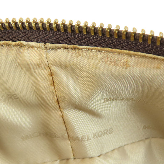 MICHAEL KORS Backpack Coated canvas Brown MK signature