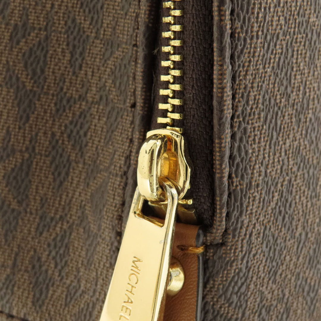 MICHAEL KORS Backpack Coated canvas Brown MK signature