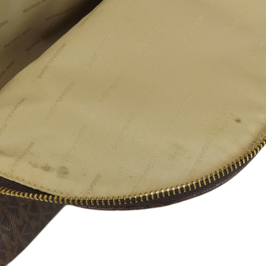 MICHAEL KORS Backpack Coated canvas Brown MK signature