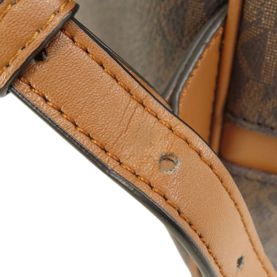 MICHAEL KORS Backpack Coated canvas Brown MK signature