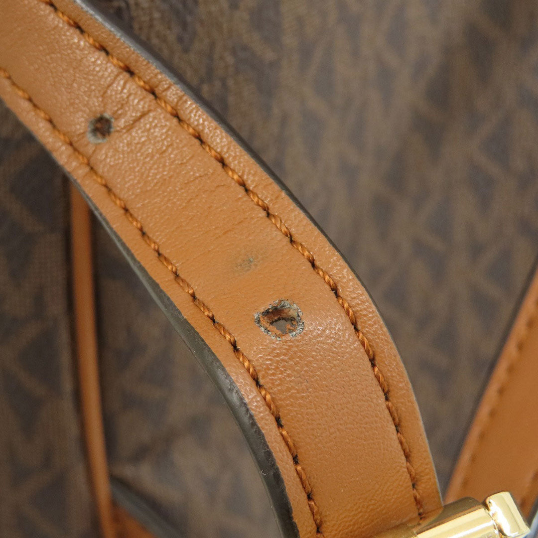 MICHAEL KORS Backpack Coated canvas Brown MK signature