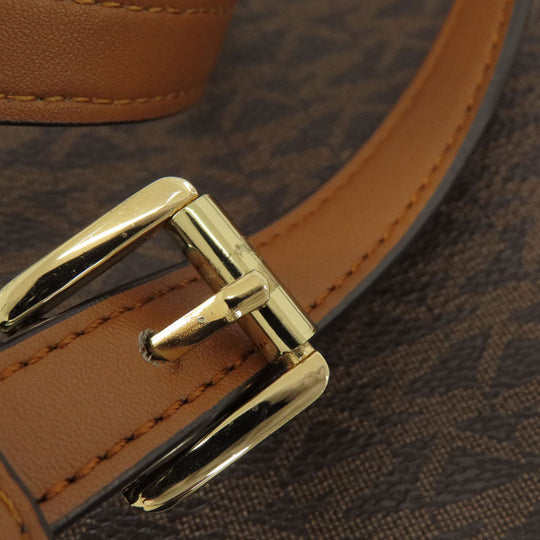 MICHAEL KORS Backpack Coated canvas Brown MK signature