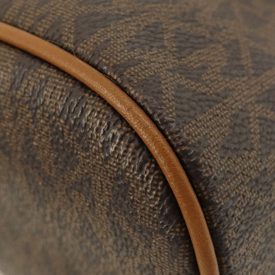 MICHAEL KORS Backpack Coated canvas Brown MK signature