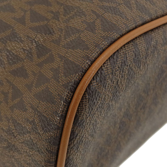 MICHAEL KORS Backpack Coated canvas Brown MK signature