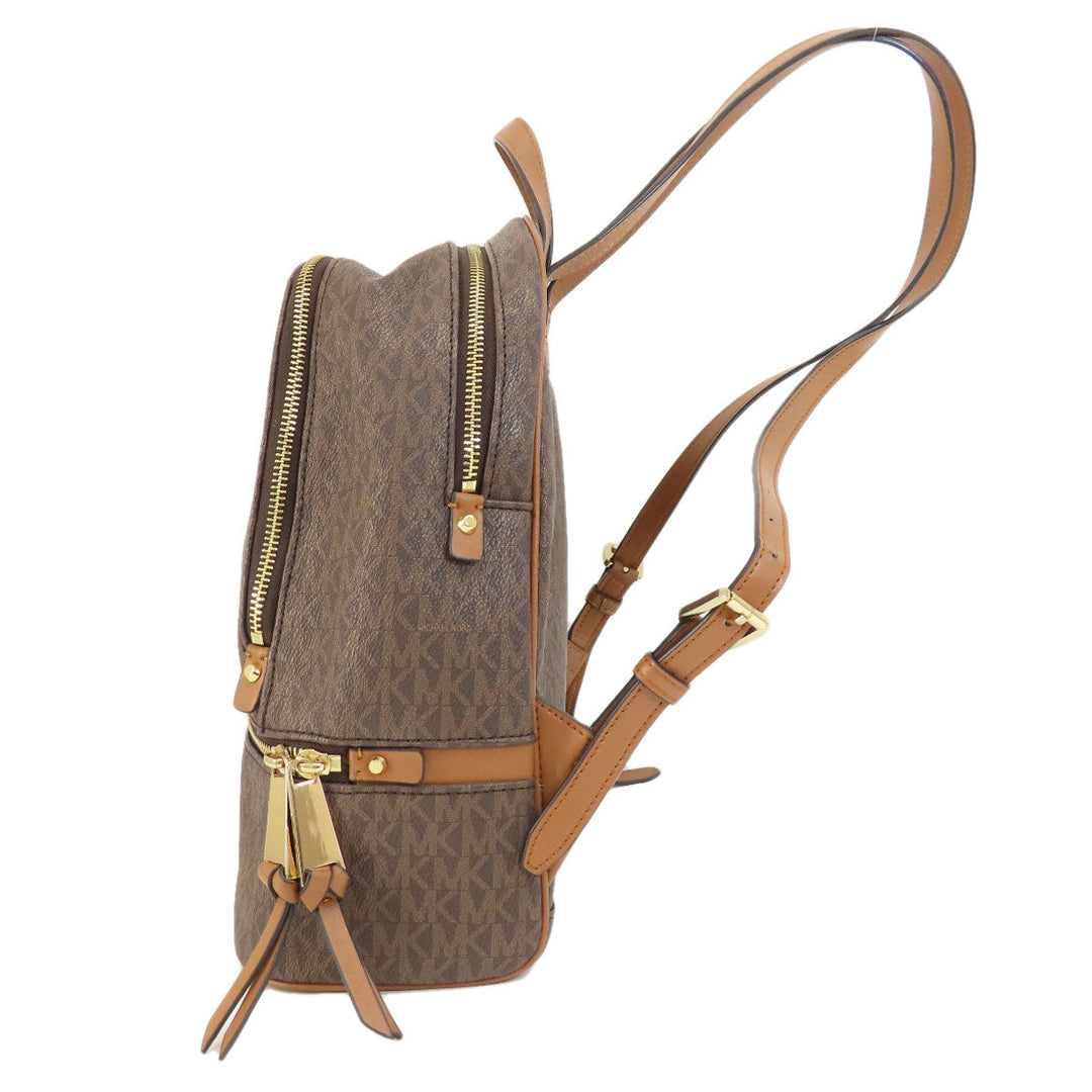MICHAEL KORS Backpack Coated canvas Brown MK signature