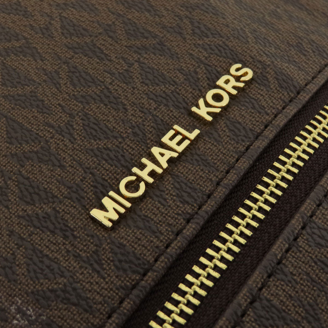 MICHAEL KORS Backpack Coated canvas Brown MK signature