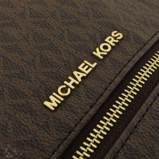 MICHAEL KORS Backpack Coated canvas Brown MK signature
