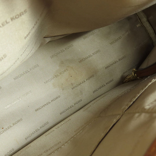 MICHAEL KORS Backpack Coated canvas Brown MK signature